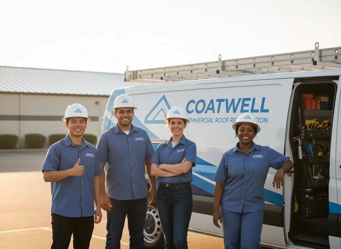 Commercial roof coating company in Scroggins, TX